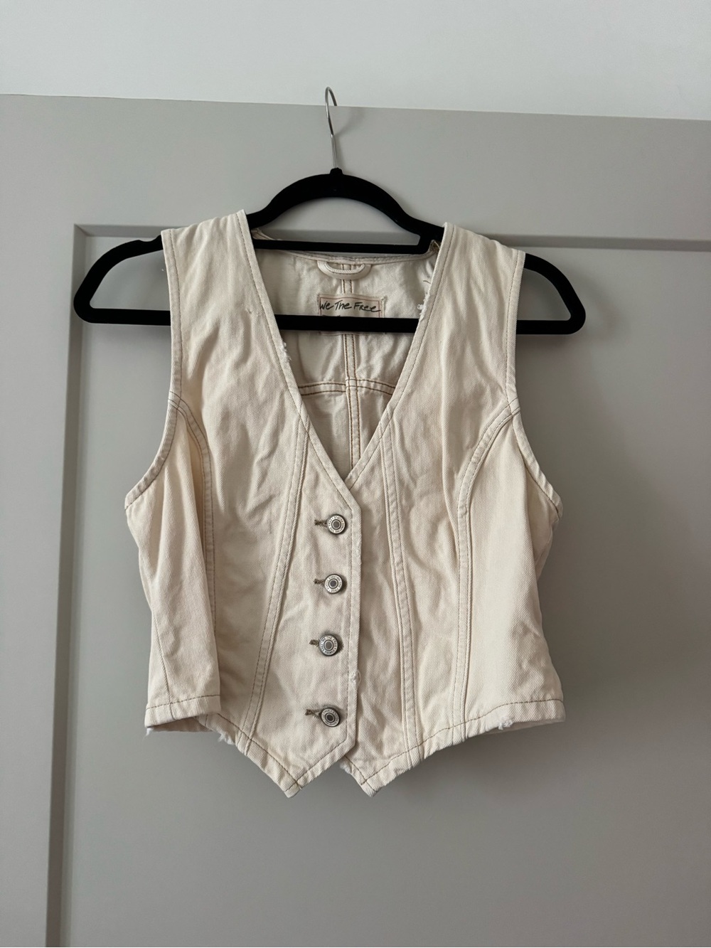 We The Free Cream Button-Front Women's Vest